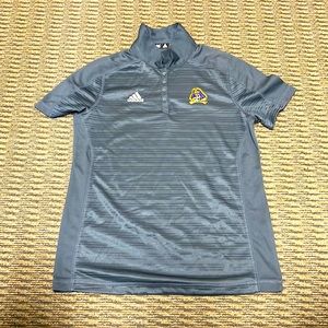 Adidas Gray Stadium Coaches Polo w/ Jolly Roger